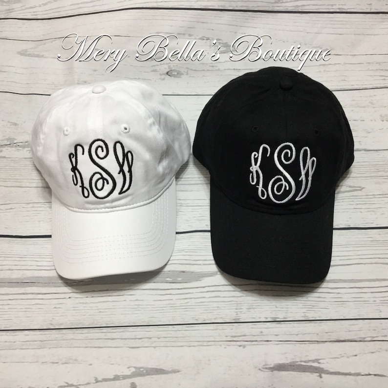 cute monogram hats