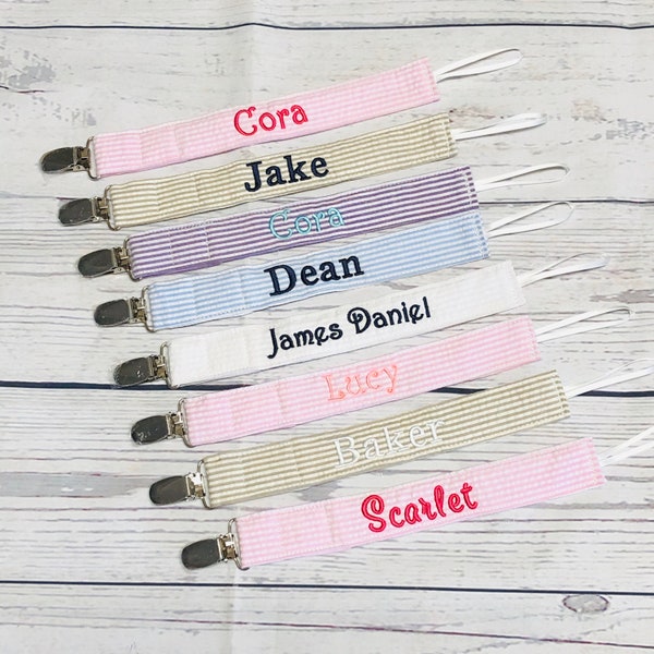 Baby Pacifier Clip Etsy