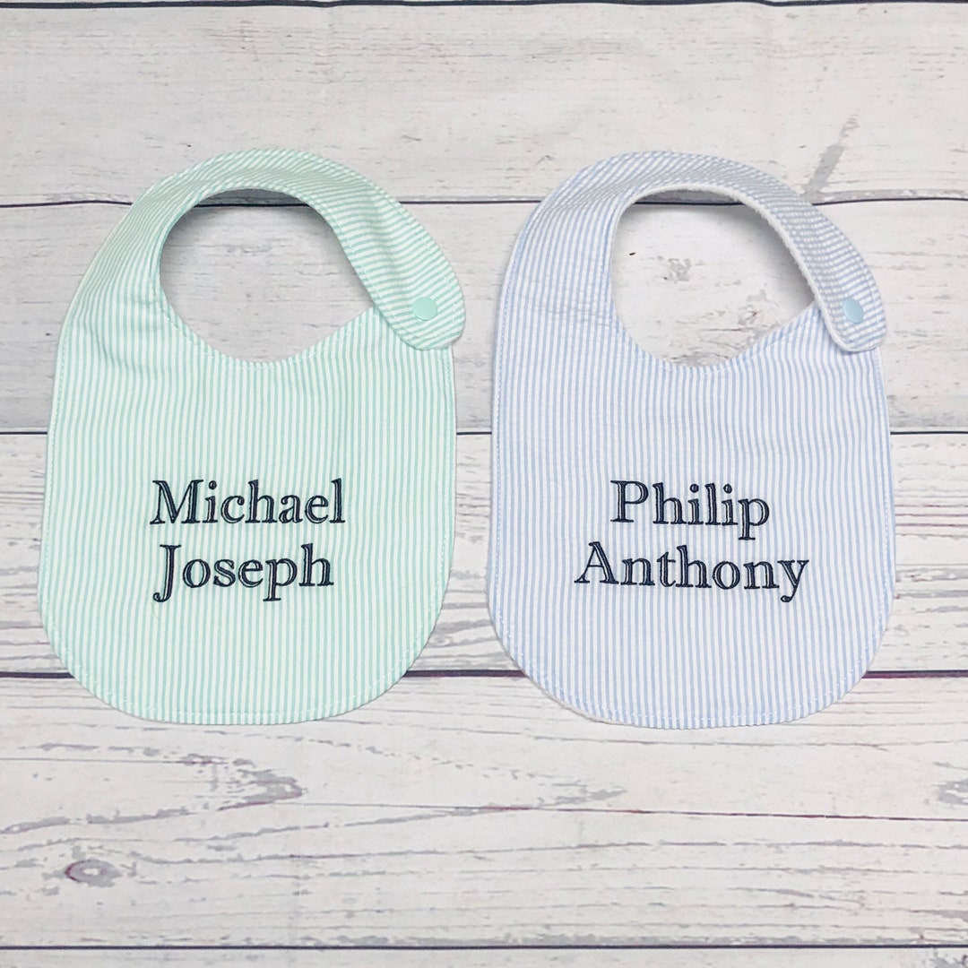 Personalized Baby Bib With Name, Custom Monogram Bib, Monogram Bib ...
