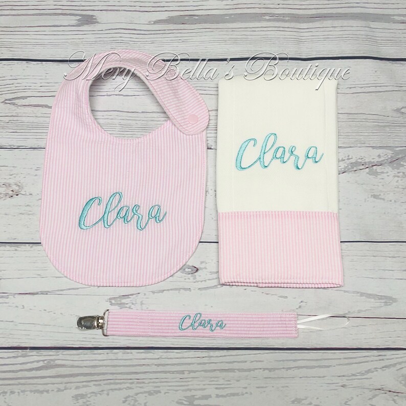 personalized baby bibs and burp cloths