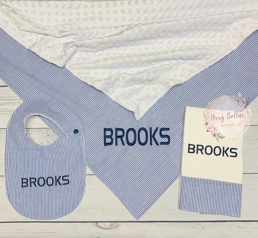 Personalized Embroidered Receiving Swaddle Blanket Baby Etsy