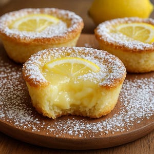 Best Recipe for Baby Lemon Impossible Pies | Mini Crustless Citrus Desserts | Printable Recipe PDF | Instant Download