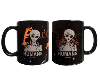Aliens of the Ancient World 11oz Geek Coffee Double-Sided Mug Humans FREE SHIPPING