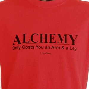 Alchemist Anime Demotivator T-Shirt Alchemy: Only Costs and Arm & a Leg FREE SHIPPING