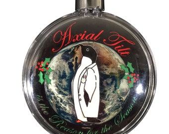 Science Penguin Christmas Ornament Axial Tilt Is the Reason for the Season