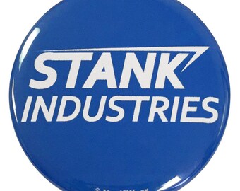 Civil War Tony Stark Stank Industries Parody Geek 2.25 Inch Button