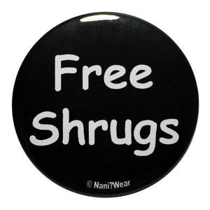 2-Inch Convention Button: Free Shrugs