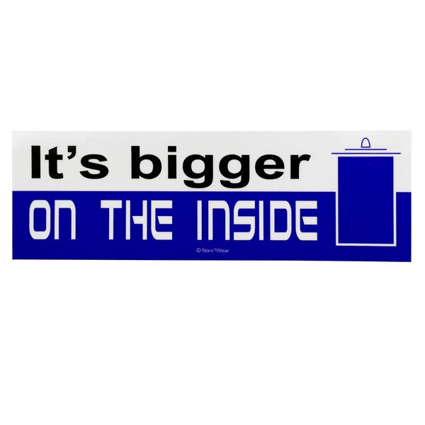 Who Bigger on the Inside Doctor Bumper Sticker Decal