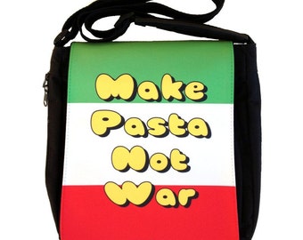 Anime Italy Messenger Bag Medium: Make Pasta Not War FREE SHIPPING