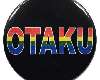 Gay Pride Otaku Rainbow 2.25 Inch Button