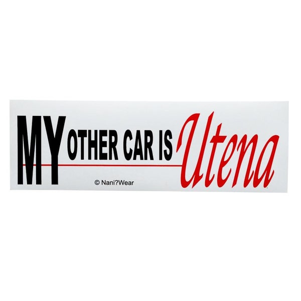 Autocollant de pare-chocs Utena Anime (Mon autre voiture est Utena)