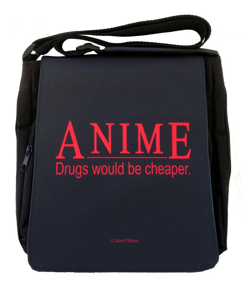Anime Medium Messenger Bag: Drugs Would Be Cheaper FREE SHIPPING image 1
