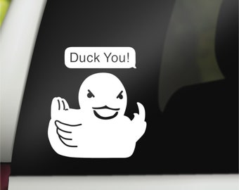 Autocorrect Rubber Ducky Meme Geek Car Decal Duck You!