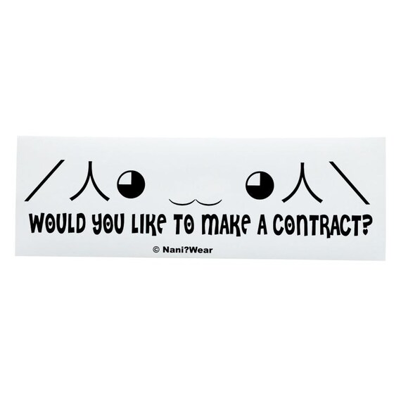 Puella Magi Madoka Magica Anime Bumper Sticker Ascii Kyubey Etsy
