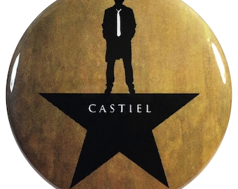 Castiel Hamilton Mashup Geek 2.25 Inch Geek Button