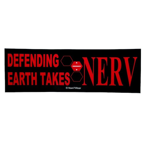 Evangelion Anime Bumper Sticker Defending Earth takes NERV