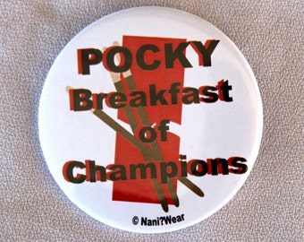Anime 2-Inch Button - Pocky Breakfast of Champions
