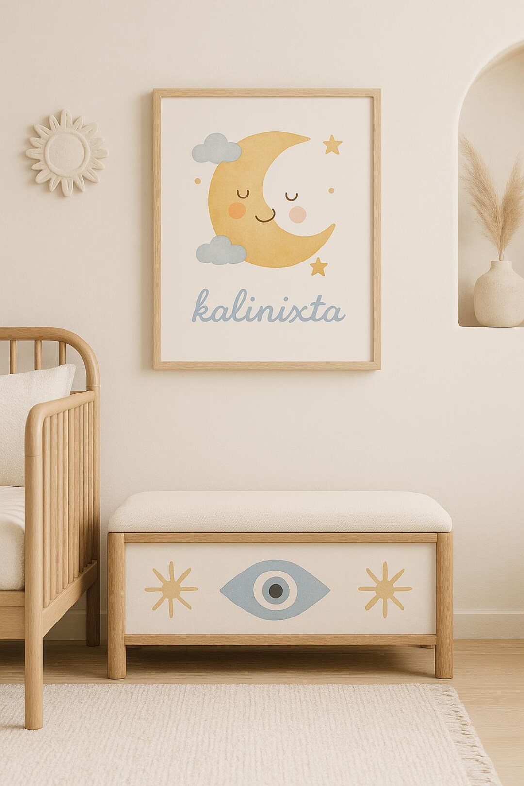 Kalinixta Moon Digital Print - Perfect for Baby’s Nursery, Bedroom ...