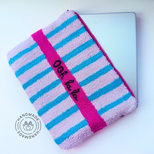 Unique Colorful Design Tablet Sleeve - Handmade Double Sided Punch Needle iPad Case image 2