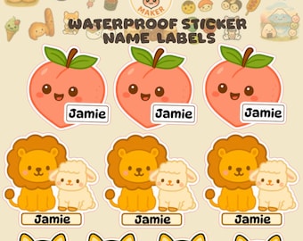 Custom Waterproof Name Stickers – School Labels
