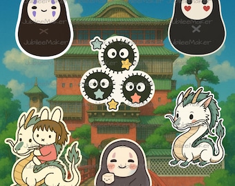 Japanese Studio Animation Bath House Inspired Sticker Set