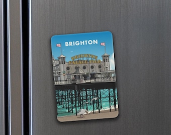 Brighton Pier Keramik Kühlschrankmagnet - UK Seaside Geschenk