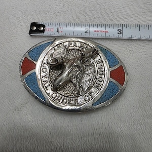 VINTAGE 1970s *P.A.P. Loyal Order Of Moose* Moose Lodge BELT Buckle