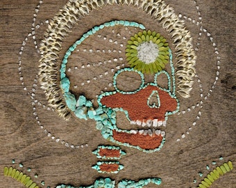 Turquoise Arizona Skull Print