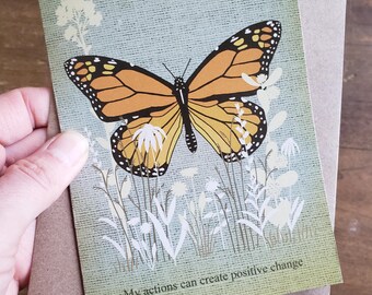 5 pack monarch greeting cards