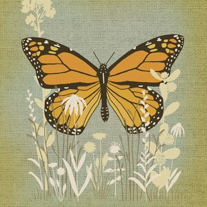 Positive Change Monarch Illustration Print