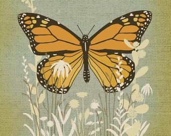 Positive Change Monarch Illustration Print