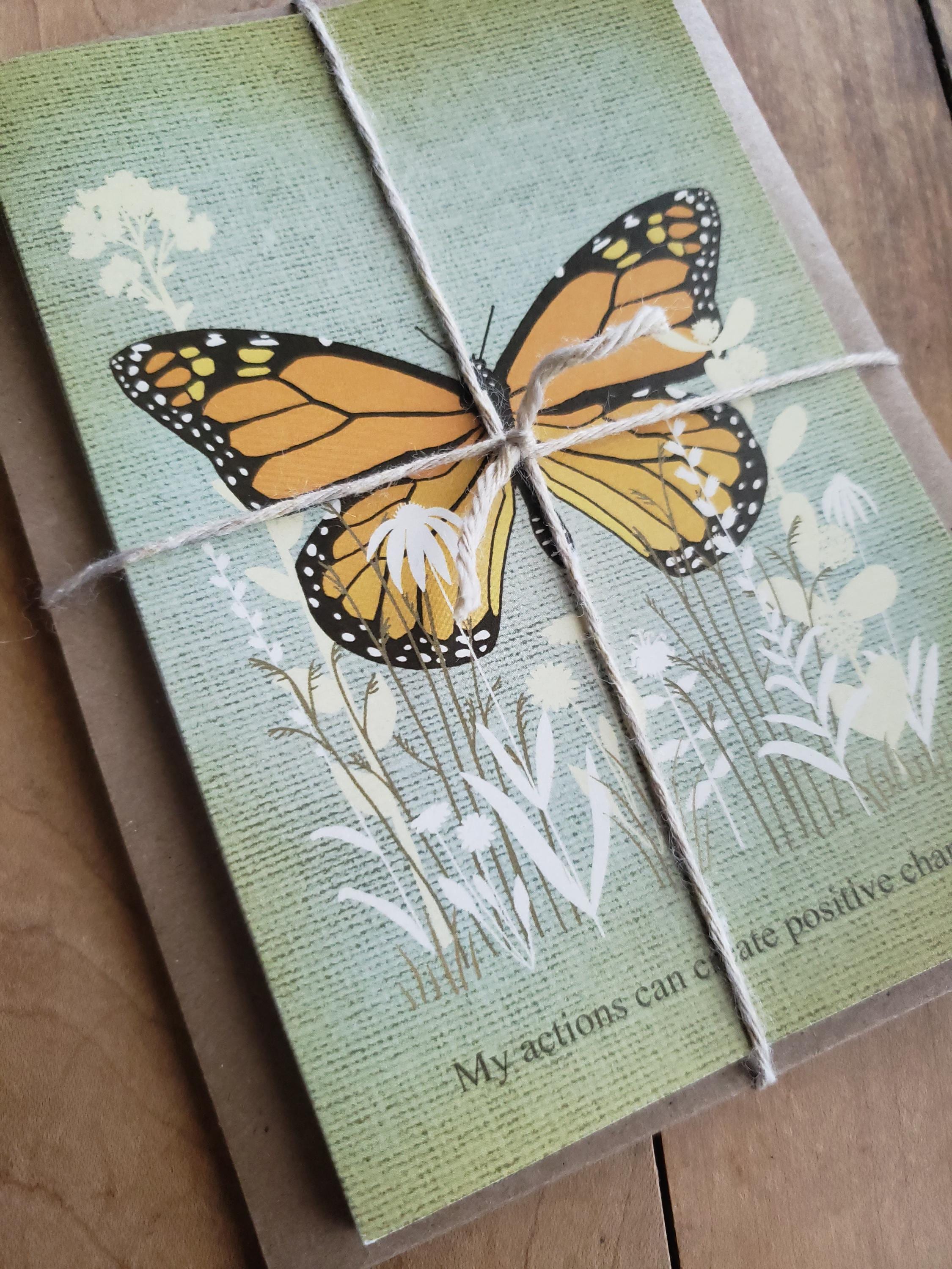 5 Pack Monarch Greeting Cards - Etsy