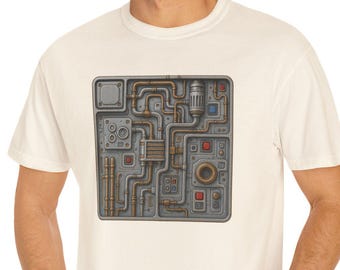 Science Fiction Spaceship Panel Featuring Engineering Greebles Like Those Found in Popular Movies and Video Games - Steampunk Vibe