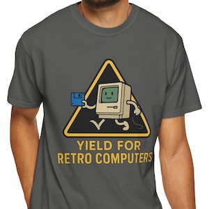 Yield for Retro Computers Unisex T-Shirt, Geek Apparel, Vintage Tech Shirt, Gift for Nerds, Geek Gift, Tech Gift, IT Tee, Dad Gift