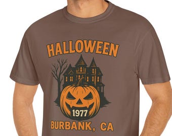 Vintage-Style Halloween T-Shirt from Burbank, California Featuring the Year 1977 When the First Home Computers Came to Market