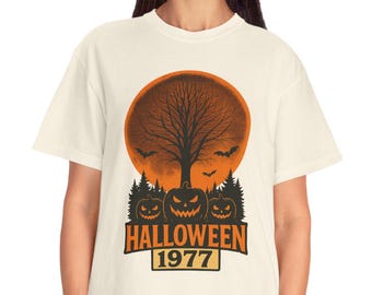 Vintage-Style 1977 Halloween T-shirt Featuring Retro Vibes from the Year the First Home Computers Came to Market