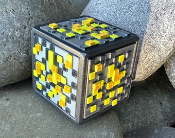 Diamond and Gold Gaming Ore Inspired by Popular Mining and Crafting Movies and Video Games, Geek Gift, Gamer Gift, Kids Gift, Cosplay