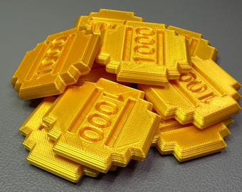 Nine Gold Coins Inspired by Mining and Crafting Video Games and Movies