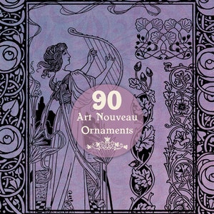 90 MEGA ART NOUVEAU PNGs...High-quality, ready to use images