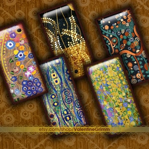 KLIMT PATTERNS 1x2" Dominoes...High-quality, ready to use images