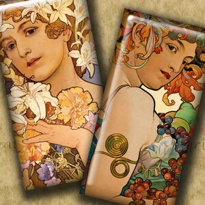 MUCHA WOMEN 1x2&quot;...Hi-quality, ready to print
