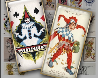 LITTLE JOKERS 1x2" Dominoes...High-quality, ready to print images