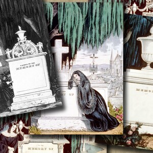 TROUWE MEMORIALS Tags digitaal afdrukbaar collagevel voor tags Cards Paper Crafts