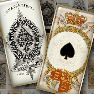 ACE of SPADES 1x2" dominoes...Hi-quality, ready to print
