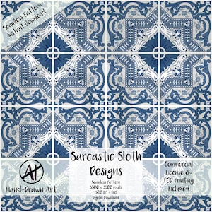 Halloween Digital Paper with Commercial License Amalfi Coast Italy Spooky Coquette Bows Tile Pottery Mediterranean Azure Dolce Vita Seamess