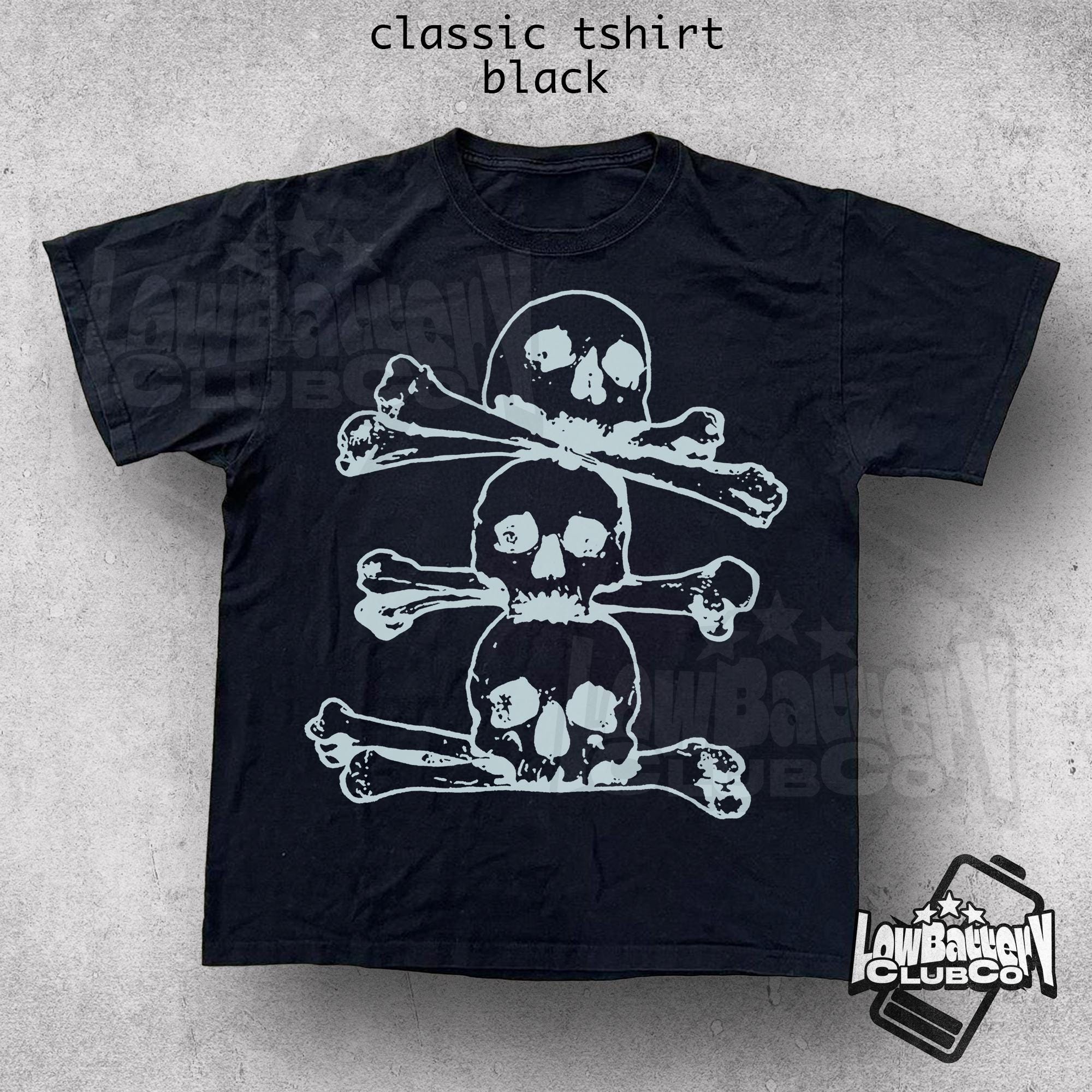 Y2K Skeleton Shirt, 2000s Grunge Skull Tee, Gothic Streetwear