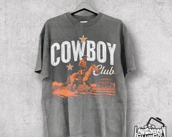 Cowboy Club T-Shirt, Vintage Western Graphic Tee, Retro Rodeo Aesthetic Shirt, Comfort Colors Countrycore Top, Western Streetwear