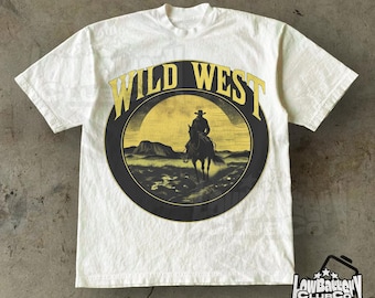 Camiseta del Salvaje Oeste, camiseta con gráfico vintage del Oeste, camiseta retro de vaquero y rodeo, estética Westerncore de Comfort Colors, camiseta Outlaw Country