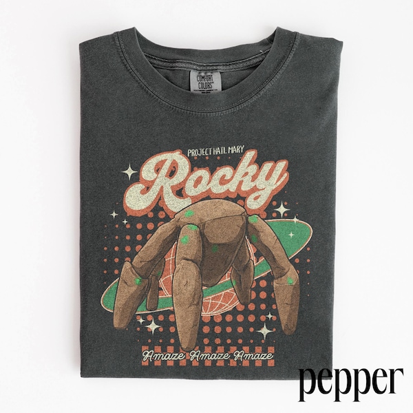 レトロなロッキー・プロジェクト・ヘイルメアリーTシャツ、SFエイリアンコンフォートカラーズ®Tシャツ、ライランド・グレース・ブックラバー・ヴィンテージグラフィックTシャツ