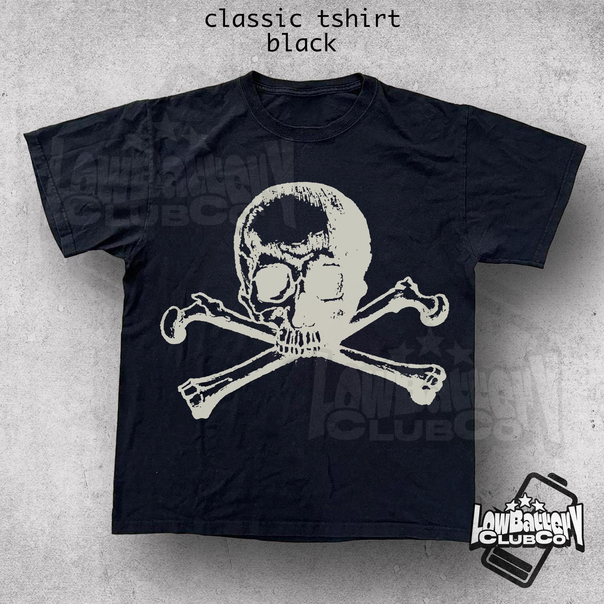 Y2K Skeleton Graphic Tee, Vintage 2000s Skull Shirt, Grunge Emo